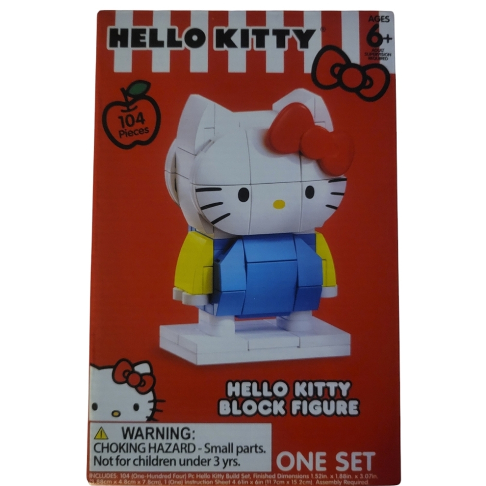 NIB Sanrio Hello Kitty Building Block‎ Figure Set, 104 Pieces, 6+